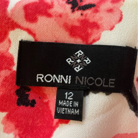 Ronnie Nicole Floral sheath dress size 12 - Picture 3 of 3